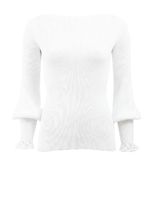 Bateau Neck Knit Top