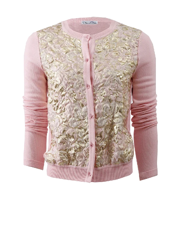 Lurex Floral Cardigan