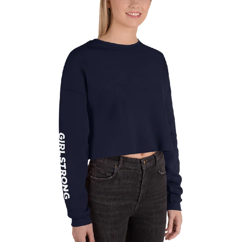 EVERYDAY GIRLSTRONG FLEECE CROPPED SWEATSHIRT NAVY