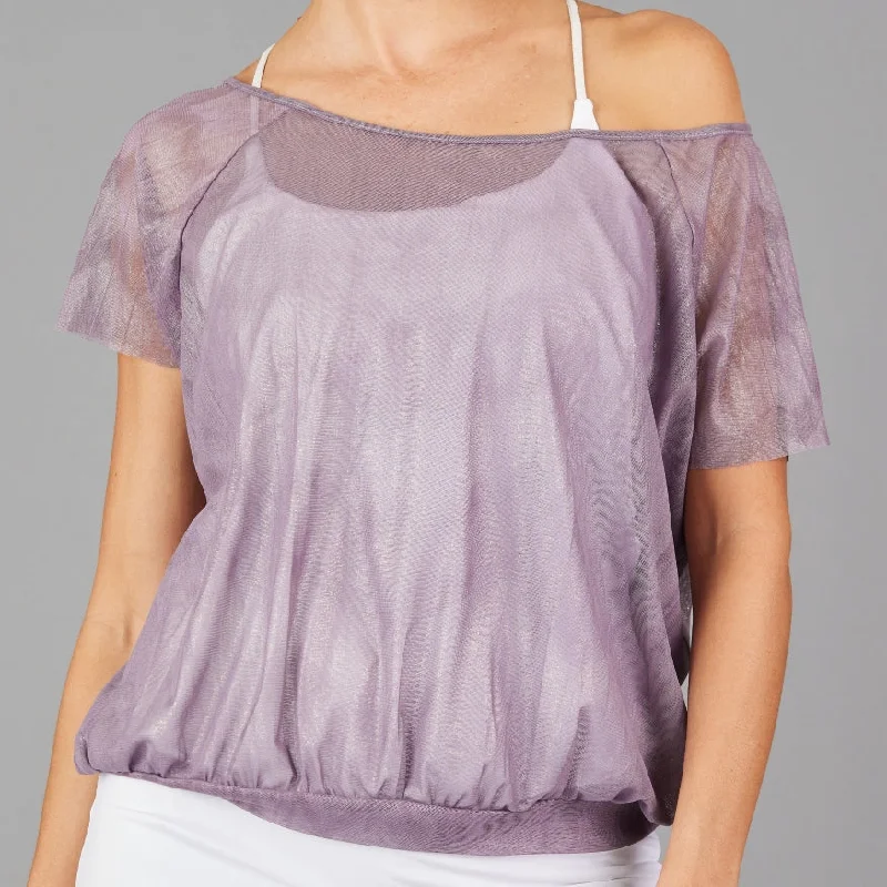 Unsuited Blouson Layer Top (haze shimmer)