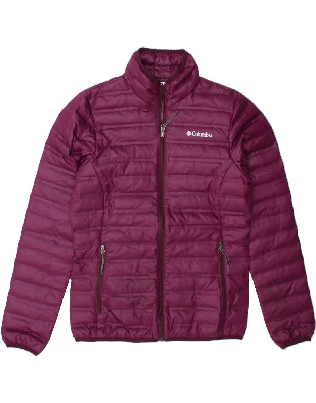 COLUMBIA Womens Padded Jacket UK 14 Medium Purple Polyester