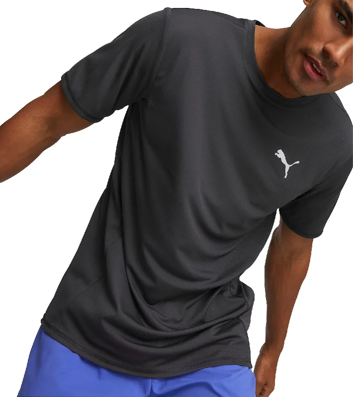 Puma Favourite Short Sleeve Mens Running Top - Black