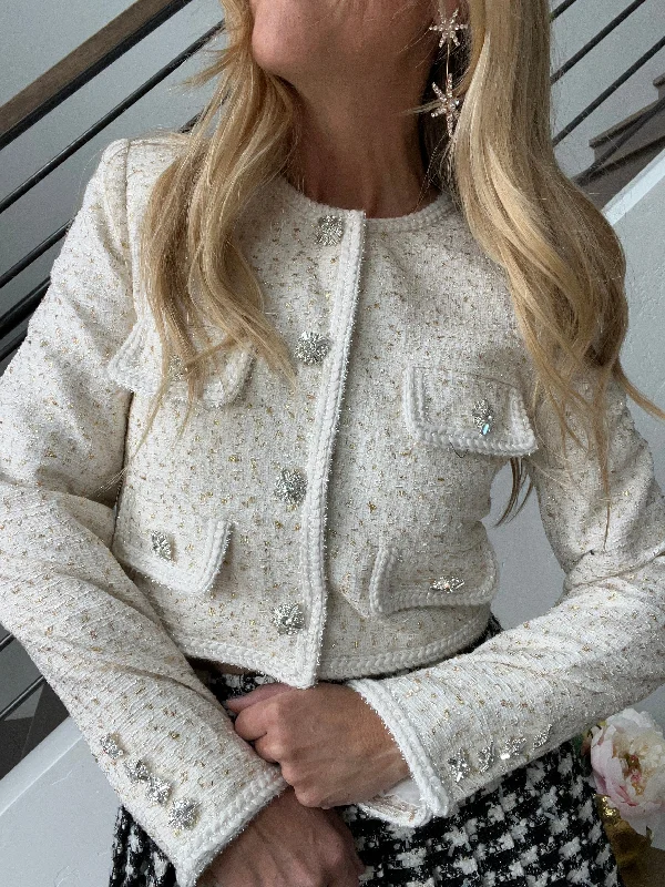 self-portrait Boucle Jacket