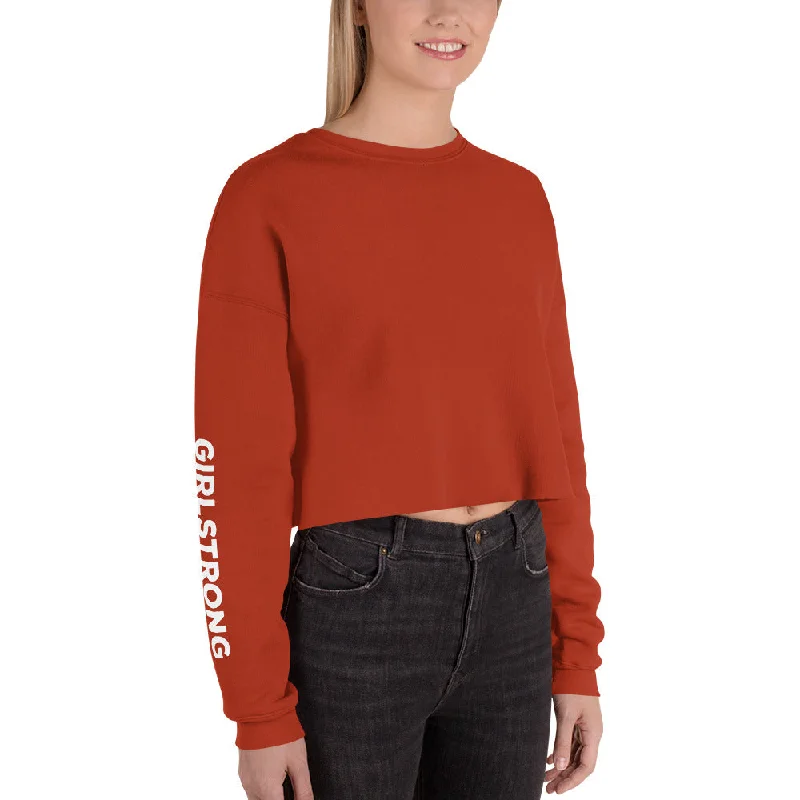 EVERYDAY GIRLSTRONG FLEECE CROPPED SWEATSHIRT BRICK