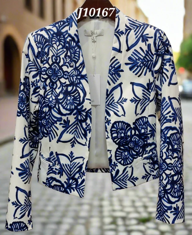 The OVI Damask Print Design Blazer