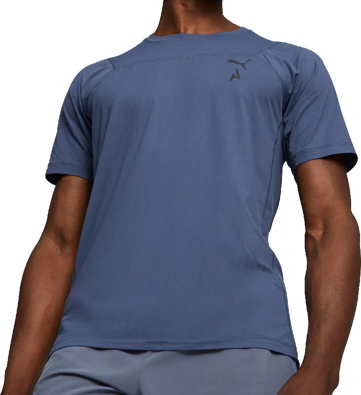 Puma Seasons coolCELL Short Sleeve Mens Running Top - Blue