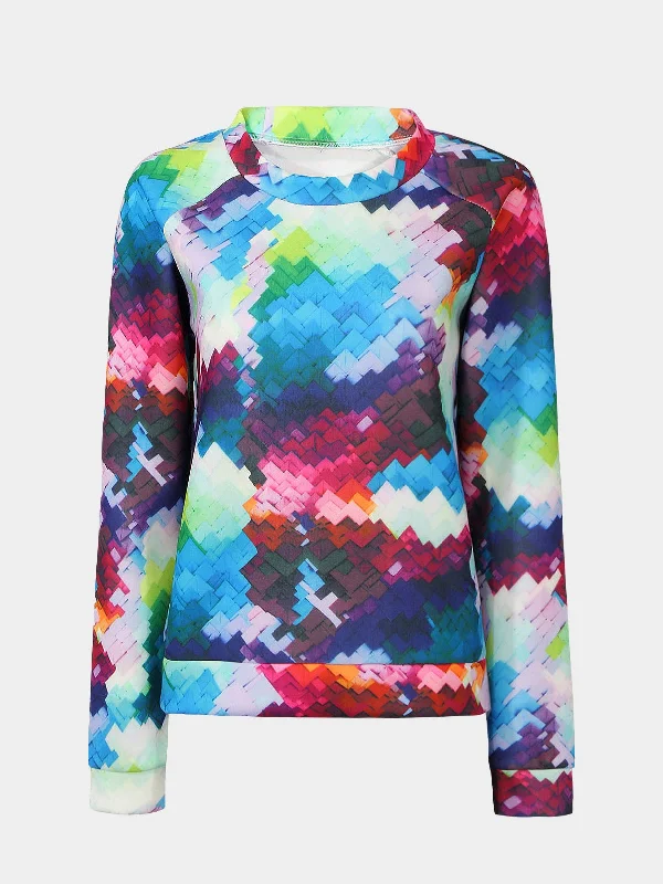 Wholesale Colorful Graffiti Print Sweatshirt