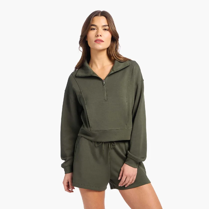 Soft Motion Quarter-Zip | Darkest Olive