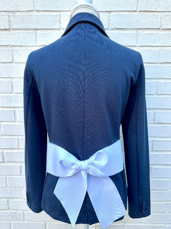 Naomi Bow Blazer - Navy w White Ribbon (Naomi04)