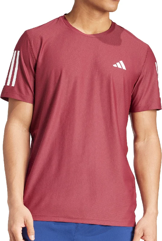 adidas Own The Run Short Sleeve Mens Running Top - Red