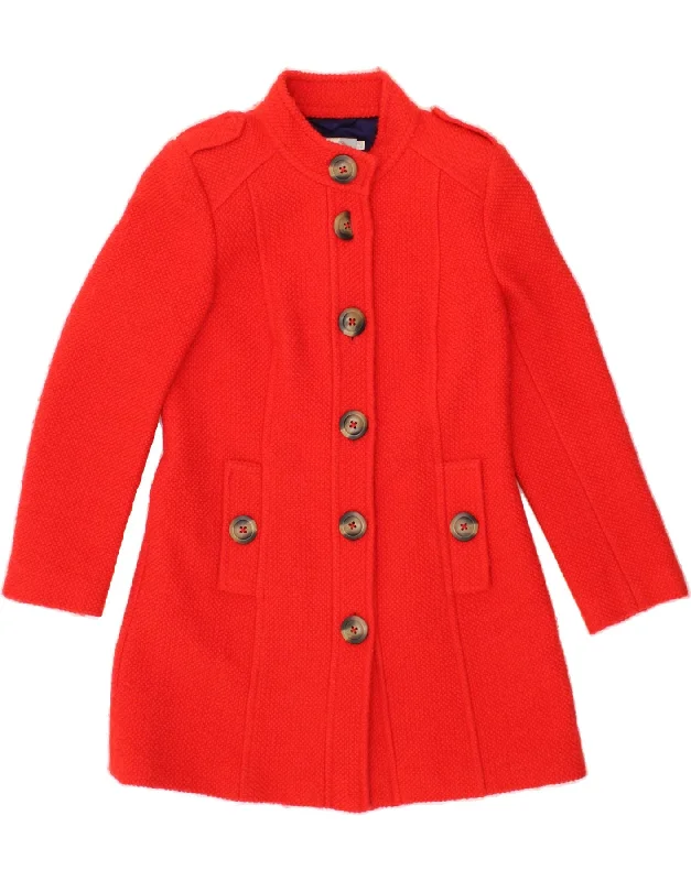 BODEN Womens Overcoat UK 10 Small Red Wool