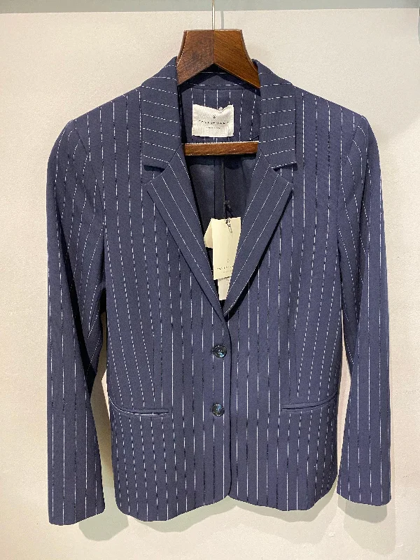 Rosemunde "Vigga" Pinstripe Jacket Navy Uk Size 10 BNWT RRP £164