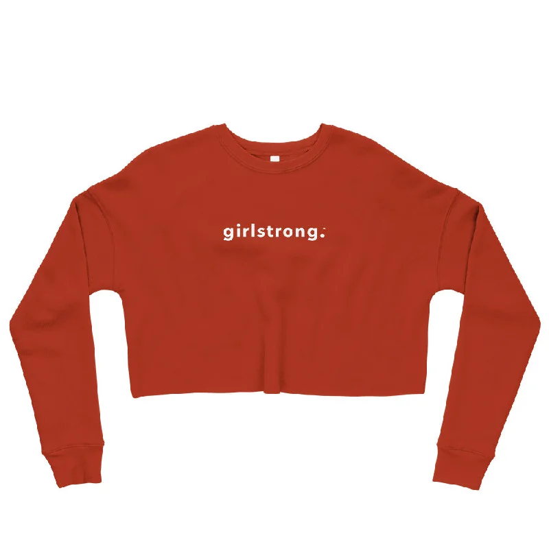 EVERYDAY GIRLSTRONG FLEECE CROPPED SWEATSHIRT BRICK