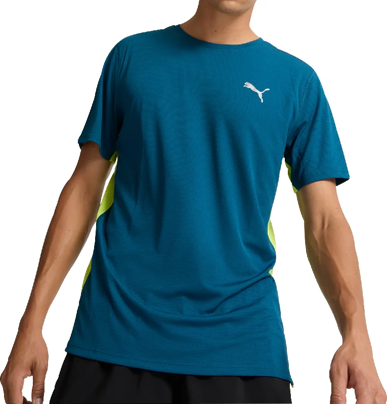 Puma Run Favourite Velocity Short Sleeve Mens Running Top - Blue