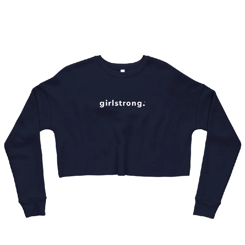 EVERYDAY GIRLSTRONG FLEECE CROPPED SWEATSHIRT NAVY