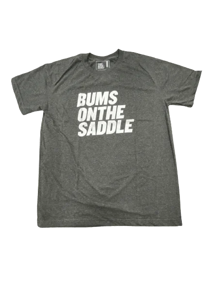 BUMSONTHESADDLE T-shirt (Grey/White)