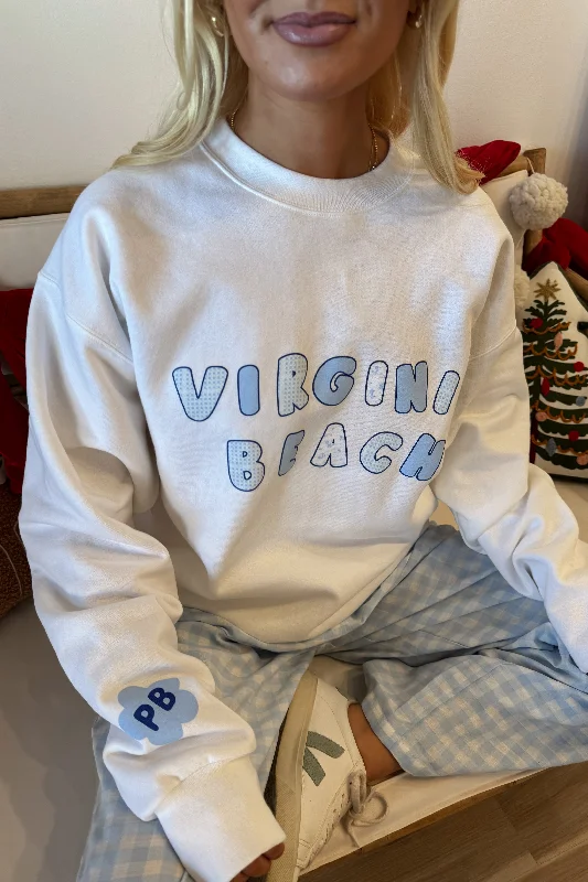 Virginia Beach Sweatshirt by Pixelated in Blue