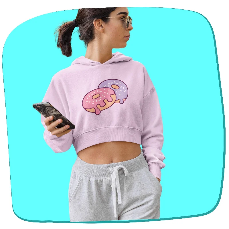 Donuts - Women's Crop Hoodies