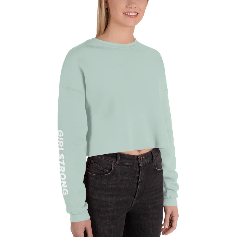 EVERYDAY GIRLSTRONG FLEECE CROPPED SWEATSHIRT DUSTY BLUE