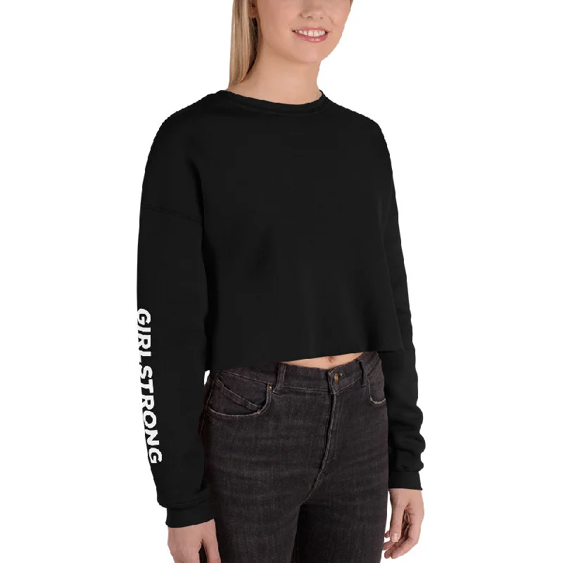 EVERYDAY GIRLSTRONG FLEECE CROPPED SWEATSHIRT BLACK