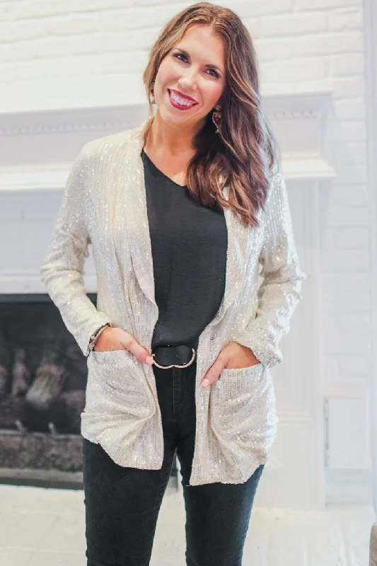 Sparkler Sequin Boyfriend Blazer