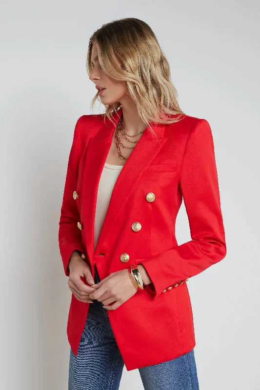 L'Agence Kendi Long Double Breasted Blazer