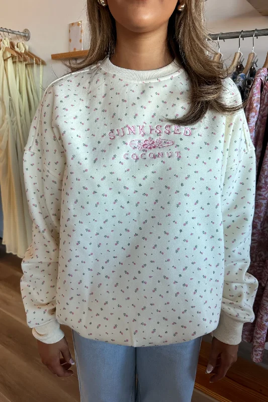 Embroidered Floral Sweatshirt