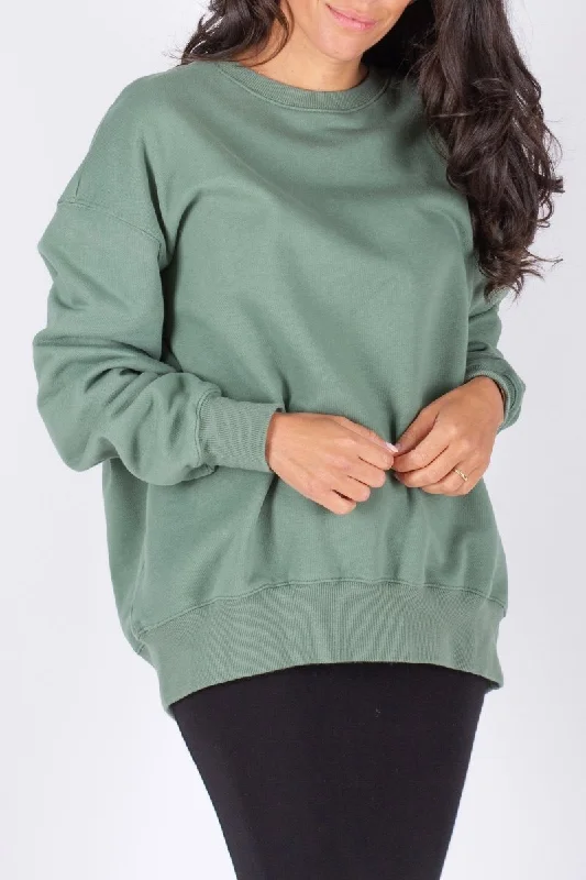 OVERSIZED CREWNECK SWEATSHIRT (GREEN)