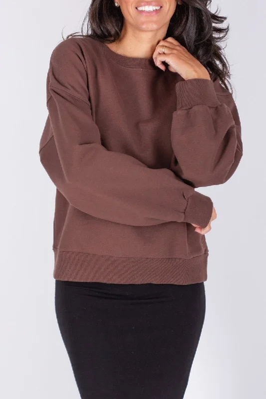 CREWNECK SWEATSHIRT (DARK BROWN)