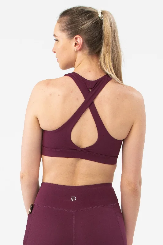 Tempo Berry Crossover Sports Bra